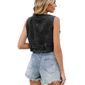 Fashionexport cross-border women's clothing spring and summer new  independent station washed denim vest hot girl vest top