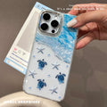 Turtle and starfish design, eye-catching phone case for apple 17 pro max. perfect for the beach, this iphone 16 case offers drop protection and a vibrant, ocean-inspired look
