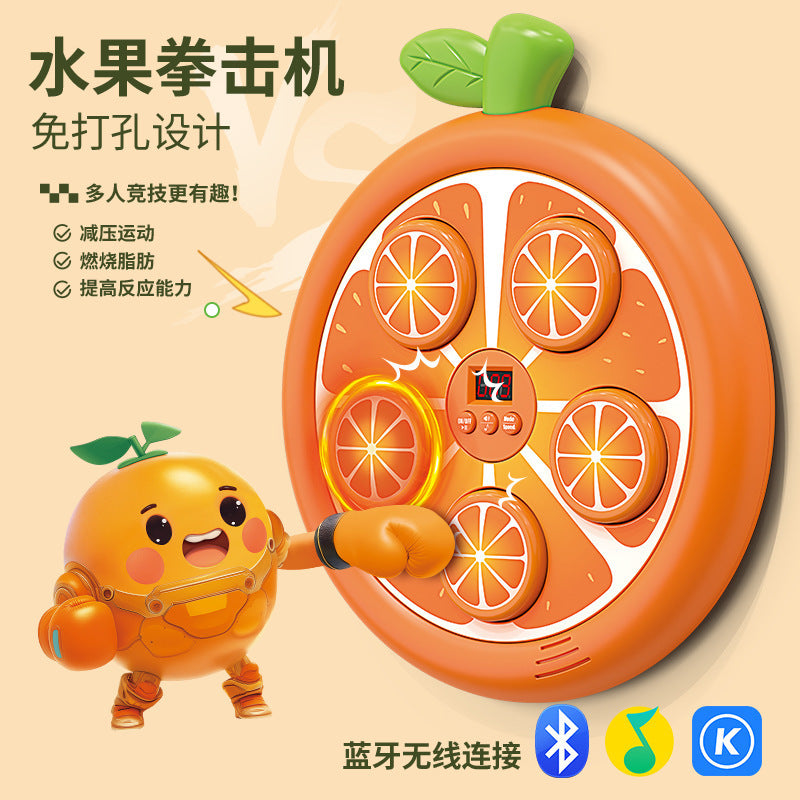 children's fun fruit boxing target bluetooth smart music rhythm electronic boxing trainer kids toy