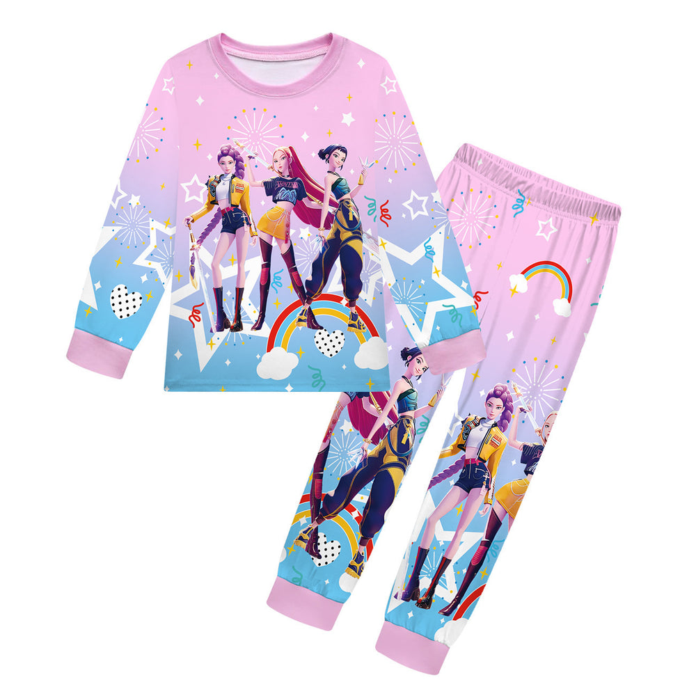 witcher squad two-piece set: 3d printed kids' outfit, long sleeve and pants set for mid-to-large children