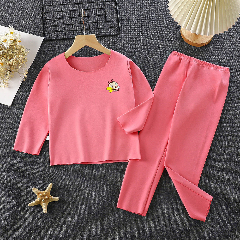 Kids' german velvet pajama set - autumn/winter thermal underwear for boys and girls - warm sleepwear for children and teens - homewear - children's clothing