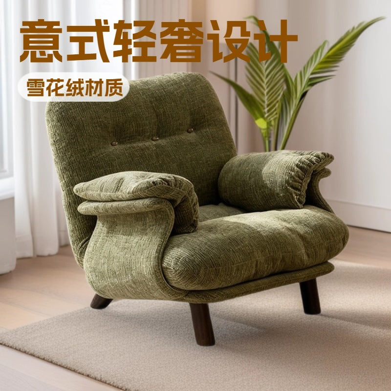 Retro lazy style straight row creative sofa chair designer can sleep single sofa medieval small apartment living room high feet