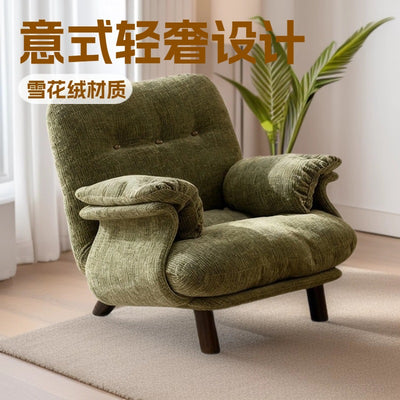 Retro lazy style straight row creative sofa chair designer can sleep single sofa medieval small apartment living room high feet