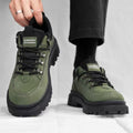Men's spring 2025 new outdoor work boots: black british style martin boots for work, casual, and labor protection