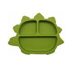 Come to the picture to customize the logo baby silicone dinosaur bowl tableware set children's complementary food bowl fork spoon bib tableware set