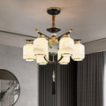New chinoiserie chandelier living room lamp chinese style zen restaurant hotel booth room lamp for home downward chinoiserie lamps