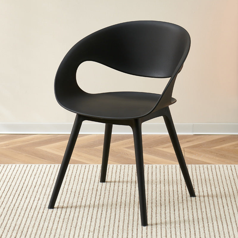 Scandinavianthickened plastic dining chair modern popular cafe dessert shop back chair casual engineering desk chair for home