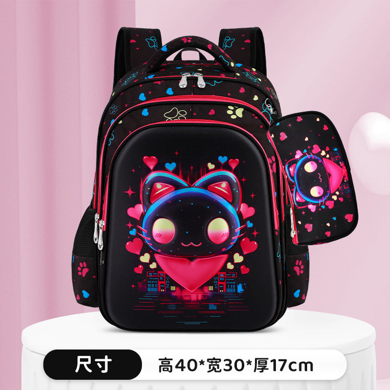 2026 new cross-border cute two-piece backpack set, russian style, unisex, large capacity, lightweight, spine-protecting backpack