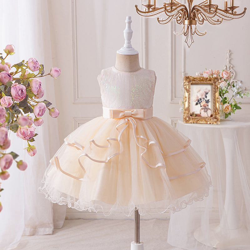 bestseller: girls' tulle tutu dress, red children's holiday performance costume, little host dress