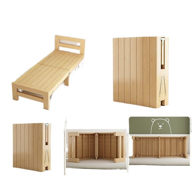 Solid wood baby splicing bed foldable bed free installation with guardrail kids bed boys and girls splicing large bed crib
