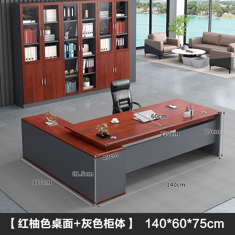 Minimalist modern office furniture desk and chair set - executive manager's desk, ceo desk, boss desk