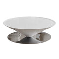 Designer floating saucer coffee table - luxury, high-end, creative living room table - compact round tea table
