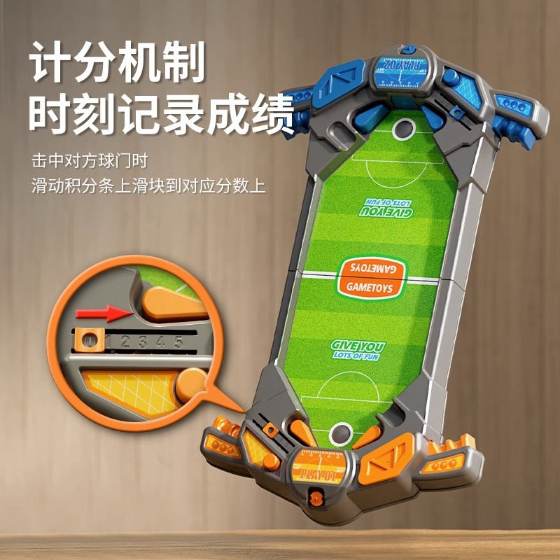 Kids' tabletop ejection soccer game with water spray penalty – two-player competitive game, parent-child interactive board game toy