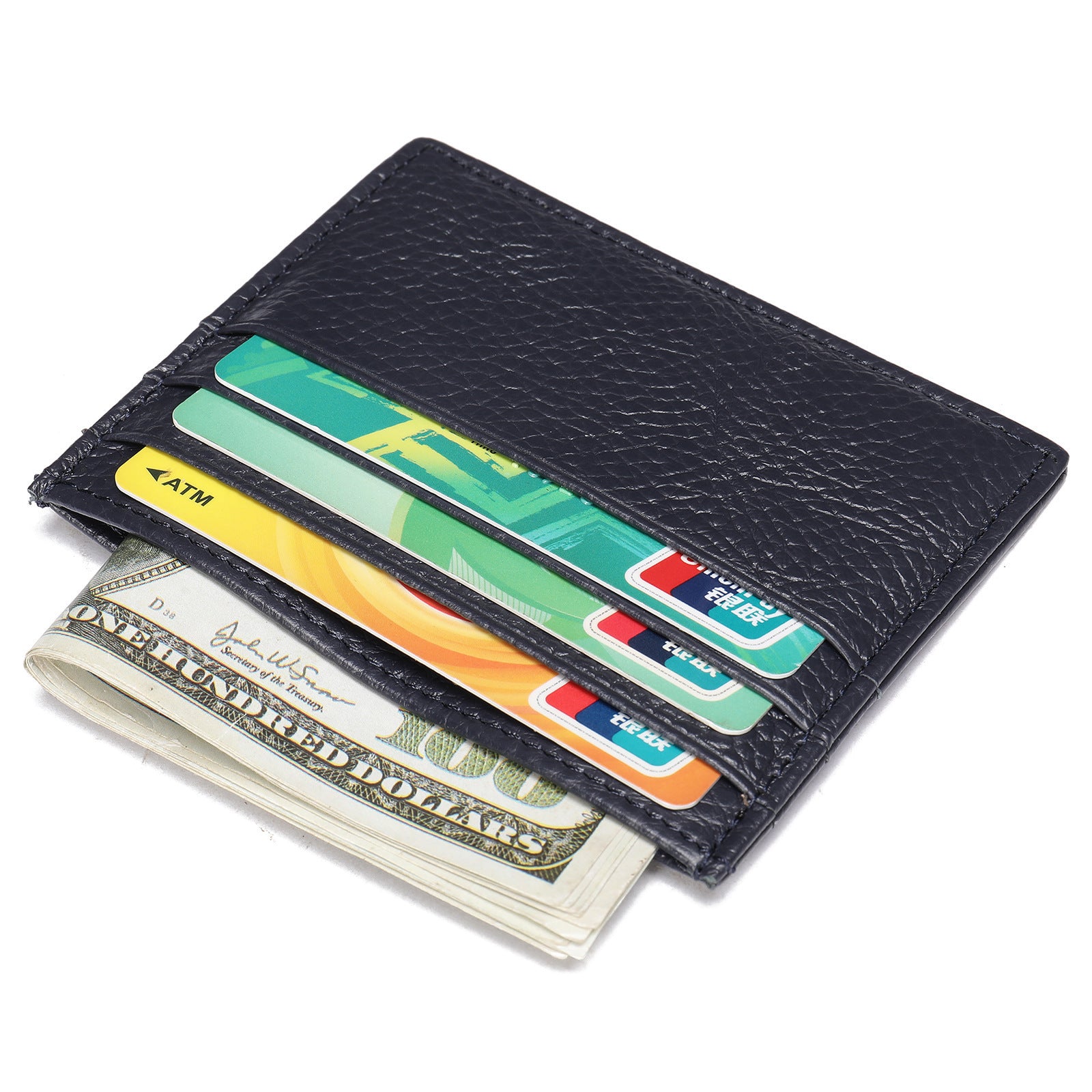 Real soft leather multi-card small card bag imitation cowhide change bag bank card portable card holder as gift factory wholesale