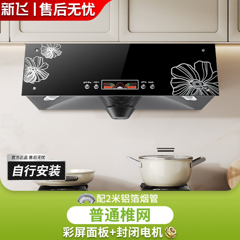 Wholesale high suction range hood for home kitchen automatic cleaning chinoiserie small old-fashioned top suction range hood