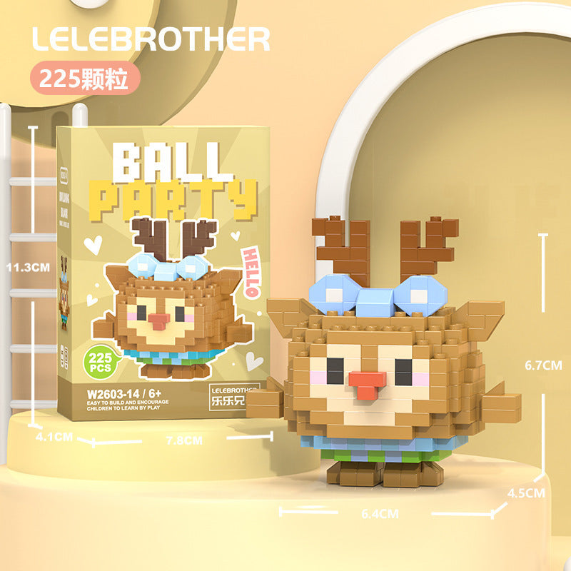 Compatible with lego animal friends series cartoon figurines, educational building blocks, children's bricks, street vendor toys, wholesale gifts