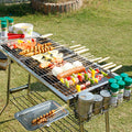 Bbq grill mesh stainless steel rectangular square grid iron grate outdoor bbq supplies oven accessories wholesale portable