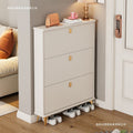Tipping shoe cabinet solid wood for home door new arrival large capacity entrance cabinet small narrow shoe rack