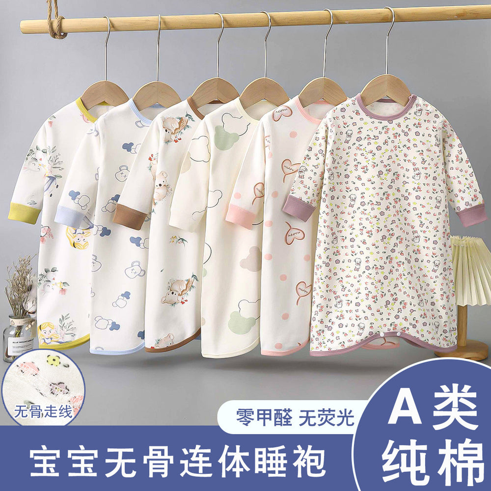 Baby onesie spring/autumn a-grade soft nightgown baby girl pajamas long sleeve seamless romper newborn clothes