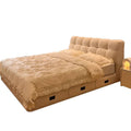 Cream puff fabric bed modern casual technical fabric 2m × 2m master bedroom double bed upholstered storage wedding bed