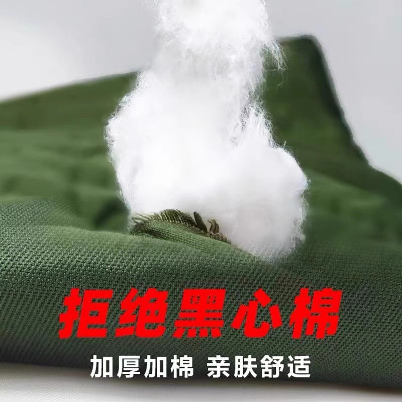 Work cold storage cold clothing Northeast cotton-padded jacket yellow-green coat long winter thickened new military coat men's cotton-padded coat