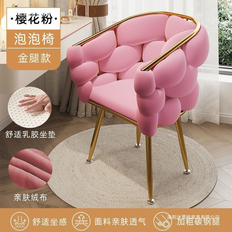Bubble chair: minimalist, luxe design for home use - makeup vanity, manicure chair, comfortable petal shape