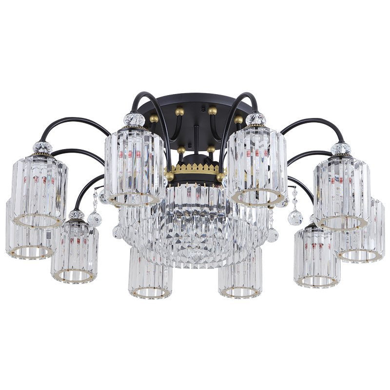 Villa hall main light dining room ceiling light 2025 new high-end crystal light modern light luxury living room chandelier