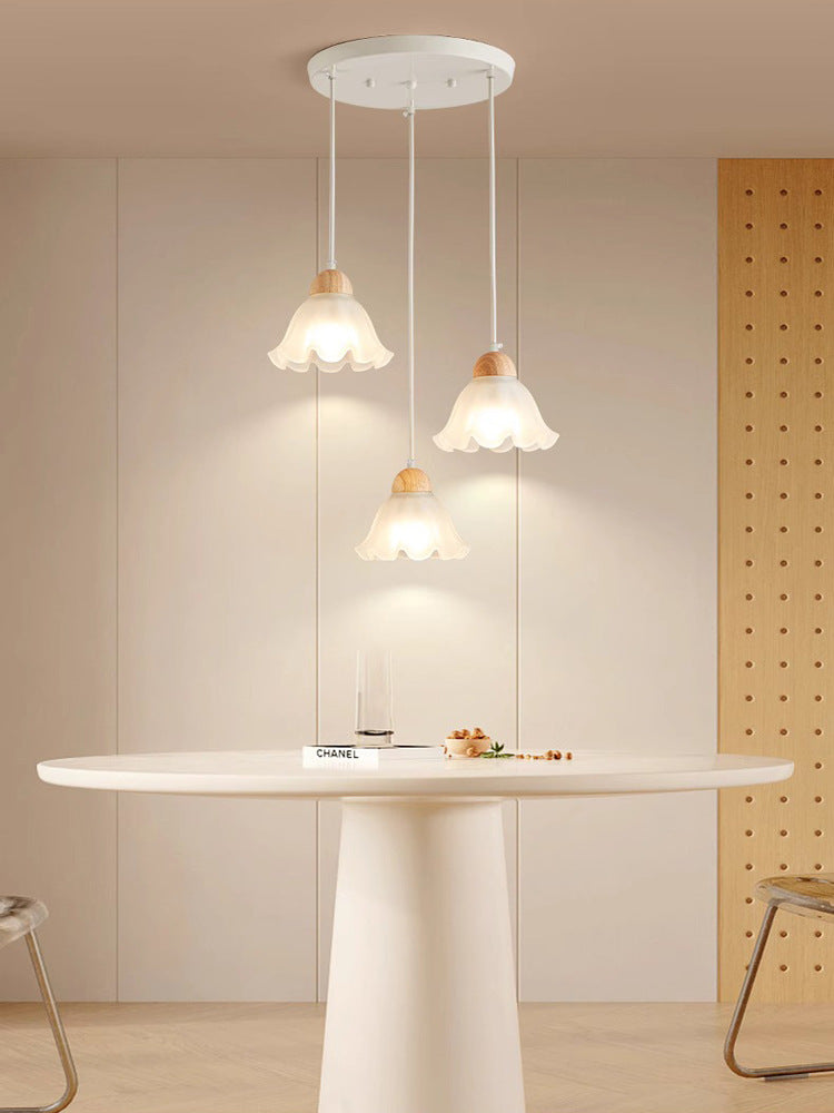 French Cream Wind Pumpkin Chandelier Designer Bar Lighting Simple Modern Creative Dining Table Art Restaurant Lights