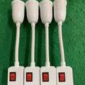 British standard lamp holder with switch socket lamp european standard hose lamp holder plug bedroom wall lamp e27 screw led plug lamp holder