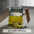 Guanshan cup fair cup with handle and filter glass fair cup square public cup tea drain set tea set tea cup