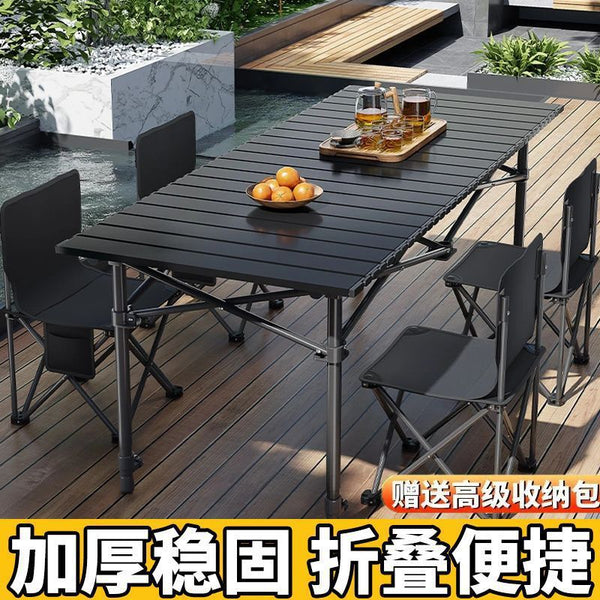Stall Thickened Outdoor Folding Table Portable Egg Roll Table Camping Picnic Table and Chair Picnic Simple Night Market Long Table