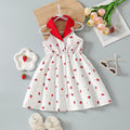 hot-selling  foreign trade princess dress: halter neck, strawberry print dress