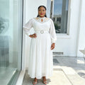 Aliexpress  plus size women's dress elegant fashion rhinestone belted chiffon evening gown