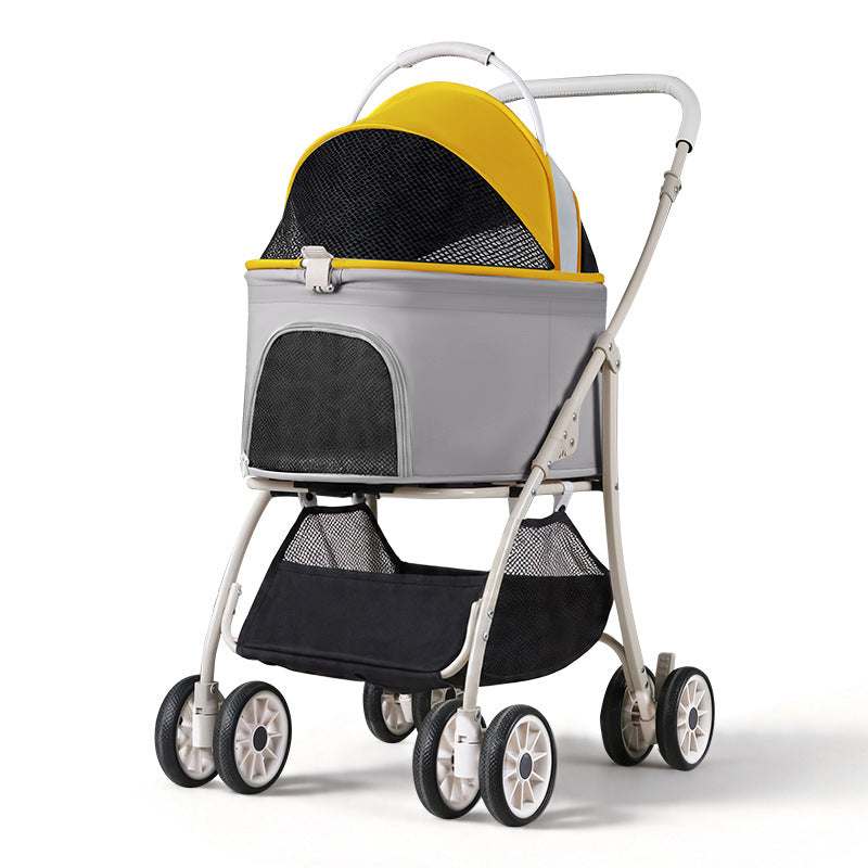hot-selling pet stroller for cats and dogs, small dogs, cats, teddy stroller, lightweight and foldable for outings