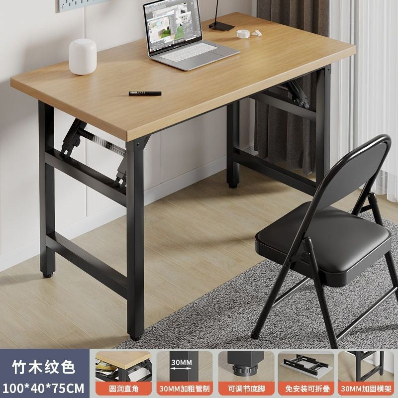 Foldable computer desk desktop desk casual modern home office table bedroom simple study table writing desk
