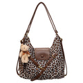 Leopard print white belt pendant
