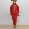 Aliexpress  style slim-fit office lady two-piece set: top and pants, european and american  foreign trade plus size women's clothing