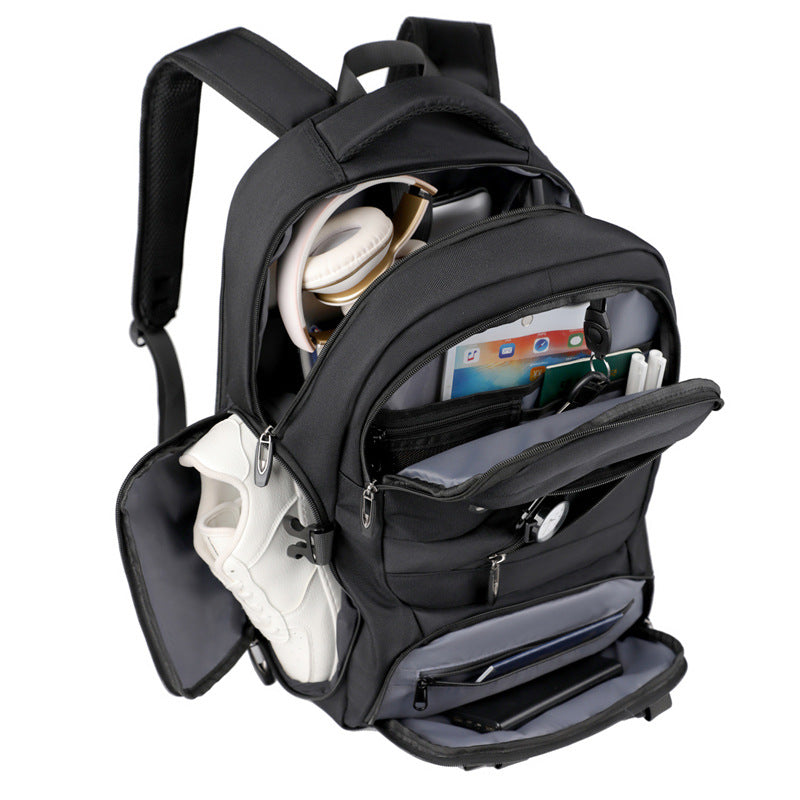 Cross-border new multi-functional expansion backpack men's outdoor travel backpack independent shoe compartment luggage backpack men