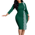 D442 african plus size women's clothing  new arrival: elegant and stylish bodycon pencil dress with round neck - export quality