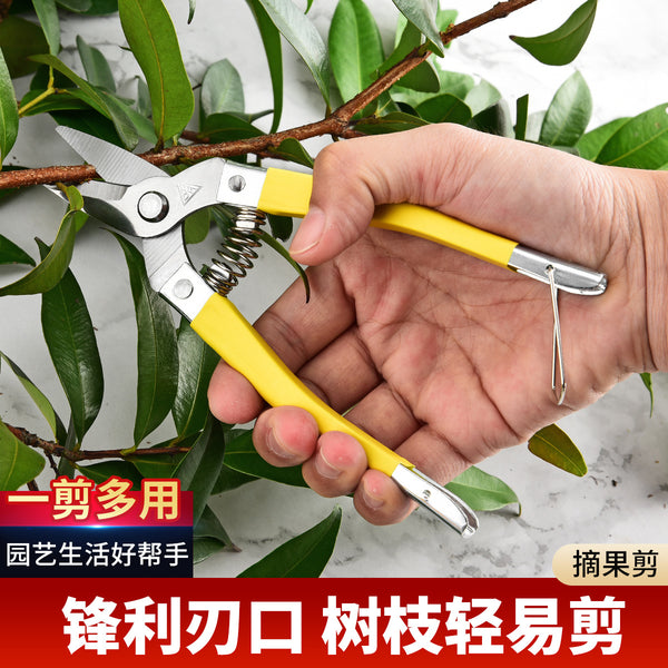 Multifunctional Stainless Steel Strong Pruning Scissors Gardening Scissors Pruning Flowers Bonsai Green Plants Garden Household Tools