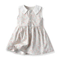 Girls' summer new sweet princess dress, kids' sleeveless floral print doll collar dress - wholesale & dropshipping available