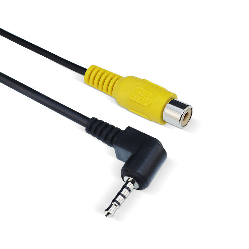 Car navigation video cable 2.5mm stereo four-section to RCA female head GPS camera conversion cable
