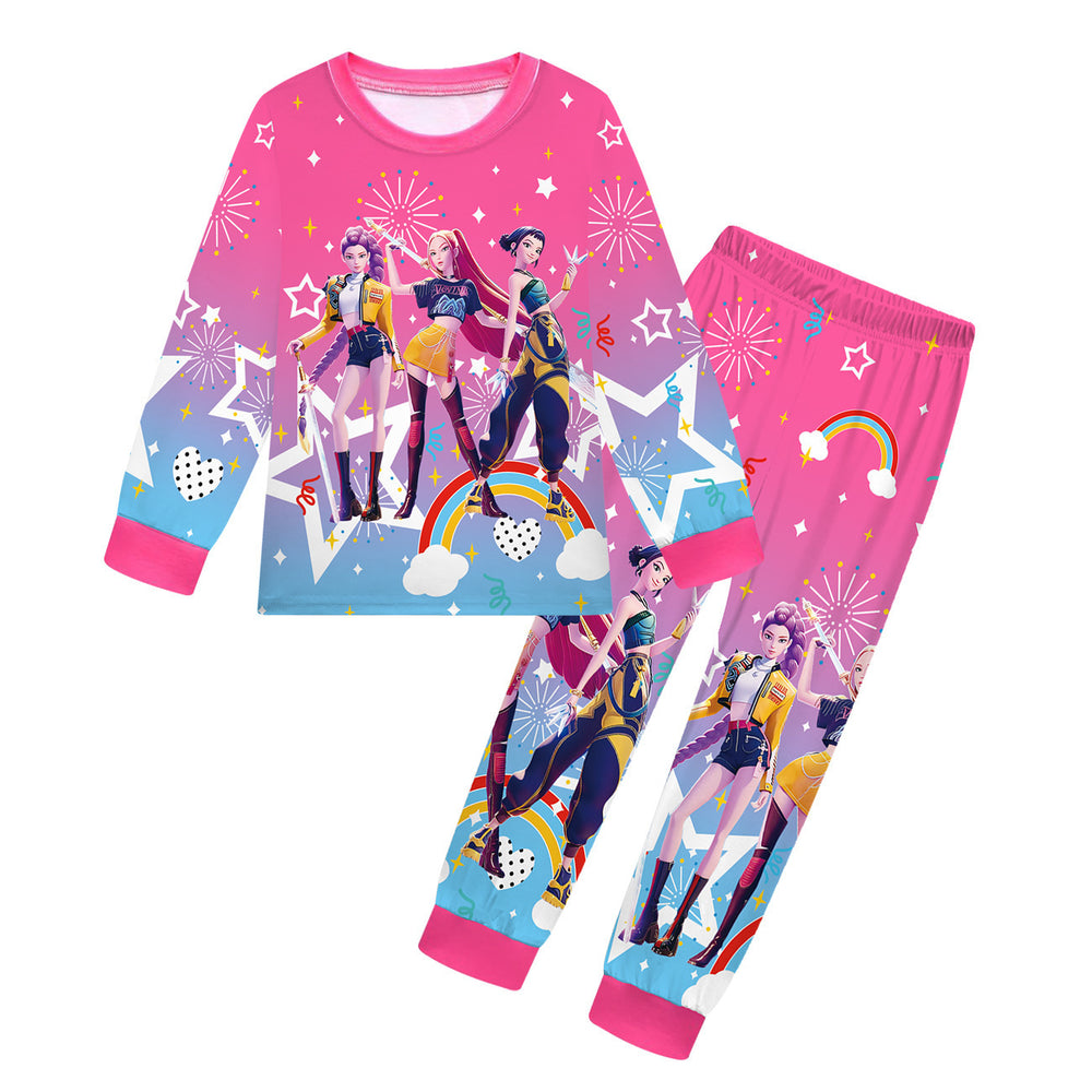 witcher squad two-piece set: 3d printed kids' outfit, long sleeve and pants set for mid-to-large children