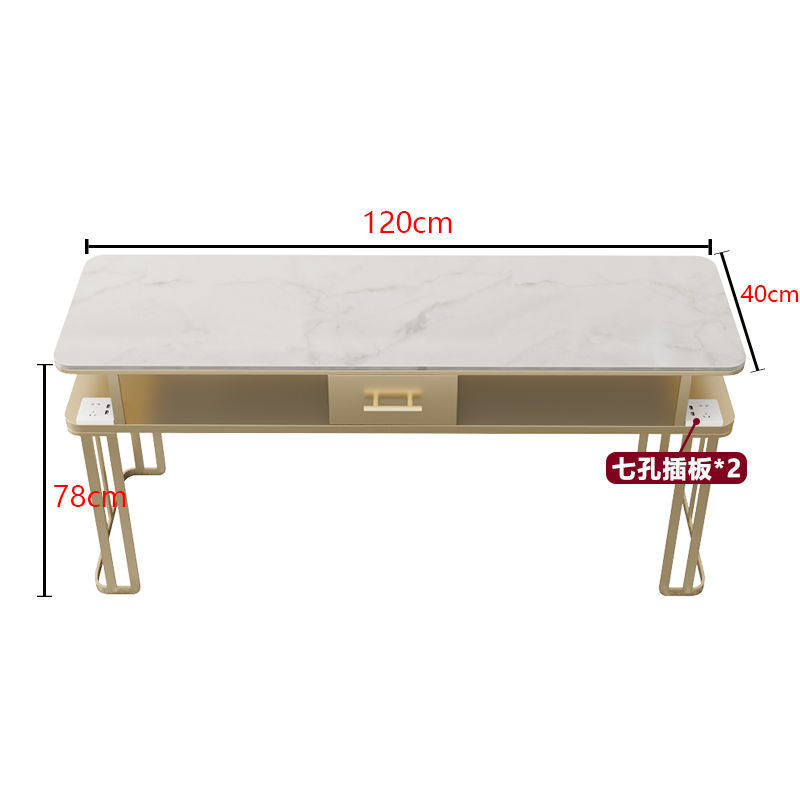 New arrival manicure table and chair suit single double three-person multi-functional manicure tableaccessible luxury vacuum cleaner manicure table marble