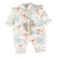 Chinese style autumn outfit for baby boys and girls: stylish hanfu romper for outdoor wear, autumn infant and toddler 100-day celebration, first birthday, super cute one-piece