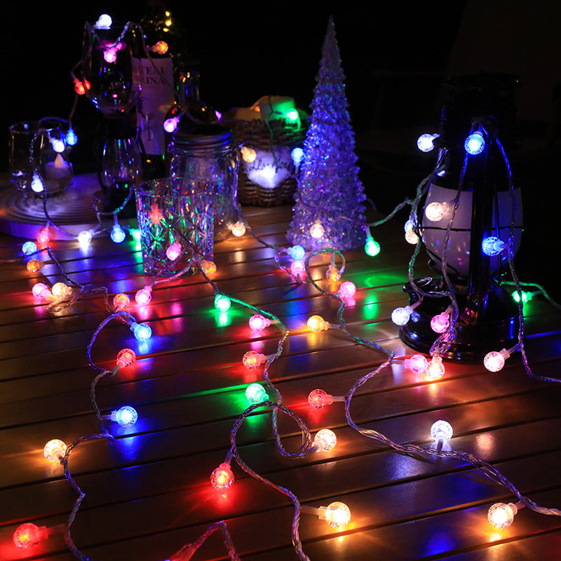 LED solar light string outdoor camping atmosphere flashing lights small colorful lights, garden atmosphere lights Christmas decoration string lights