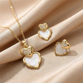 Stylishelegant copper inlaid zirconium heart necklace for women casualaccessible luxuryfashionbest selling non-fading clavicle chain jewelry suit
