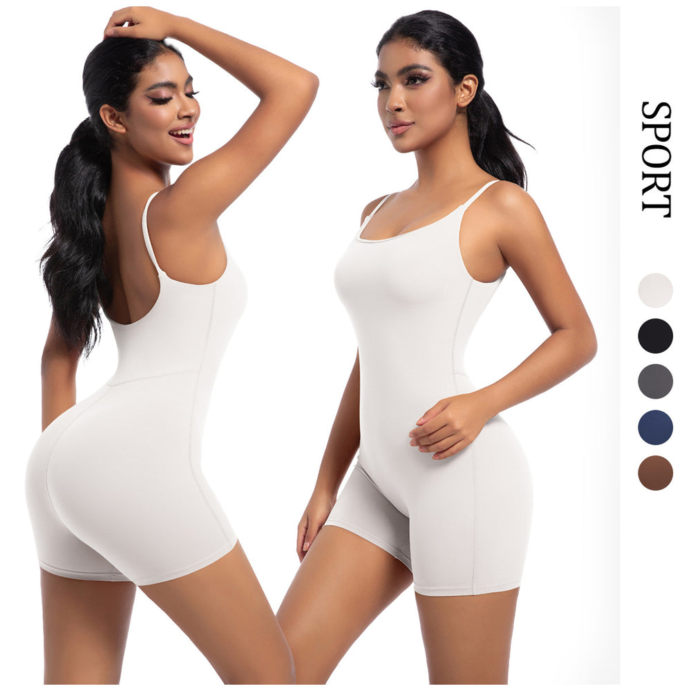 European and american nude feel yoga tank top bodysuit - high-intensity training, dance, and fitness leotard