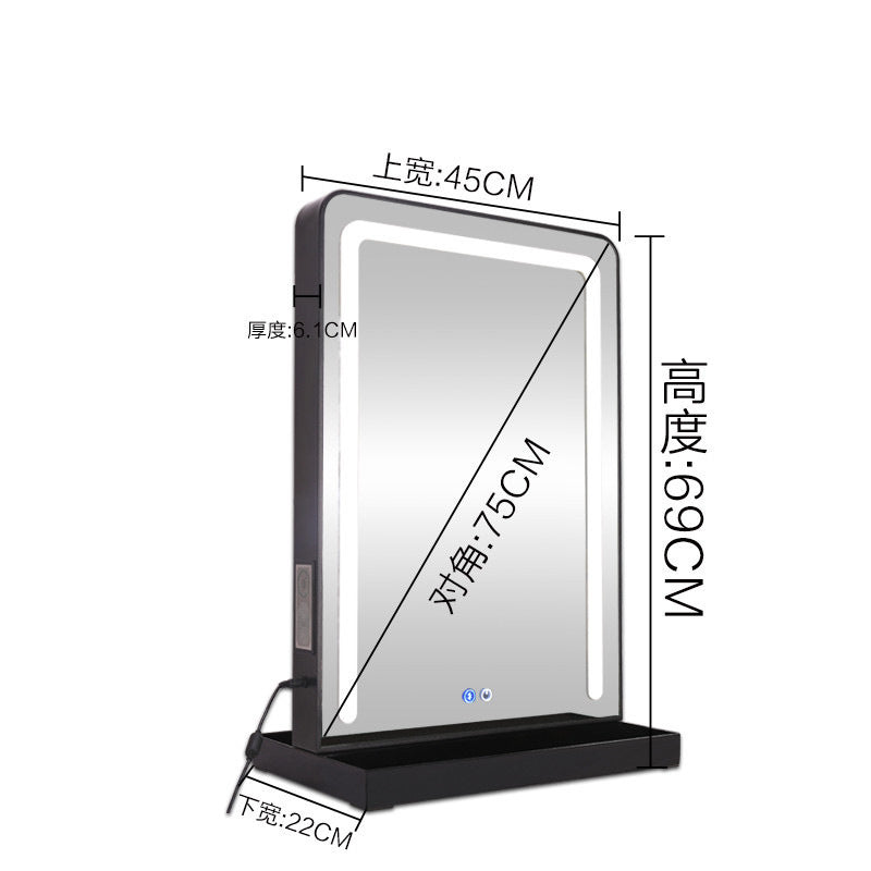 Large capacity professional baffle storage large three-layer cosmetic bag manicure pattern embroidery colorful multi-functional portable storage box