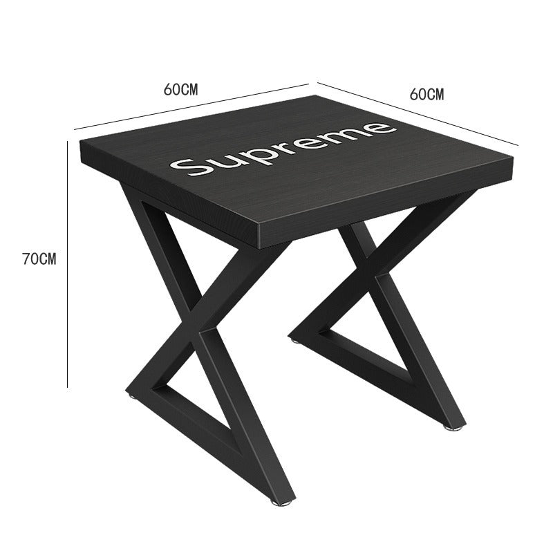 American restaurant retro solid wood dining table and chair combination creative cafe industrial style loft casual wrought iron table and chair